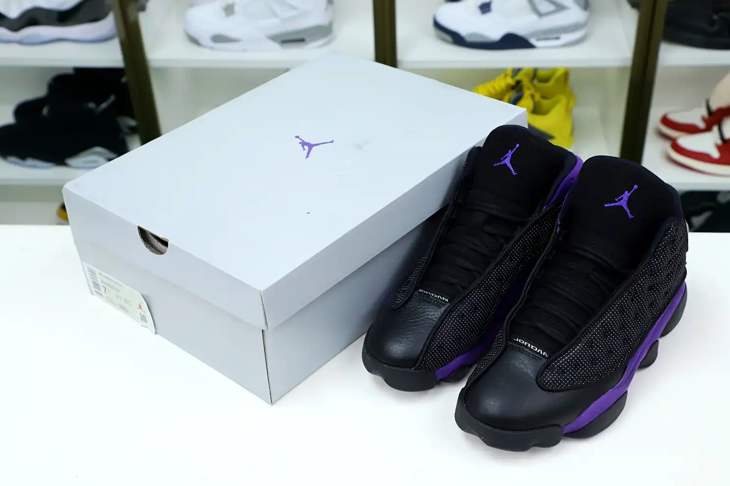 13 JORDAN JORDAN Kimikick AIR 'COURT RETRO AIR PURPLE' 0326